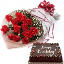 birthday cakes with flowers combo