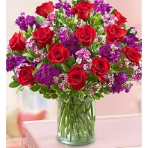 red roses and waxflower Delivery To Philippines