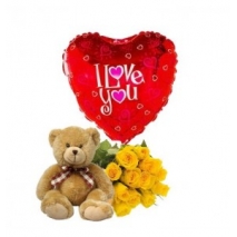 Roses,Love U Balloon & Teddy Bear To Philippines