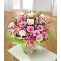 buy pink flowers basket manila