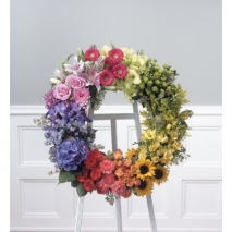 Color Block Standing Wreath Send To Philippines