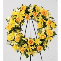 Yellow Radiance Wreath Send To Philippines