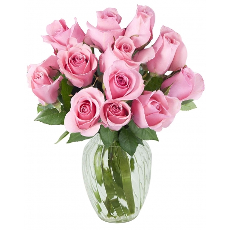 send 12 pink roses vase in philippines