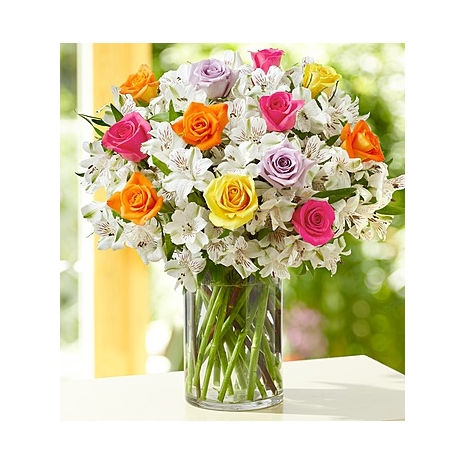 Assorted Rose and Peruvian Lily Bouquet Delivery To Philippines