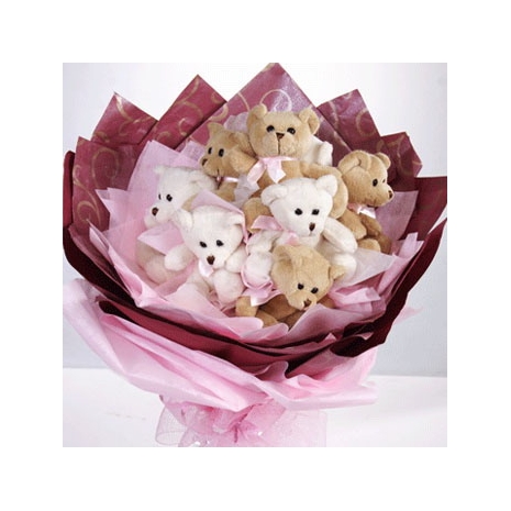 Mini Bear Bouquet Delivery To Philippines
