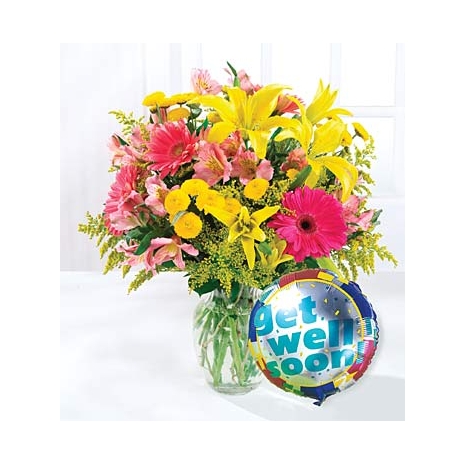 Mixed Flowers w/ Balloons Delivery To Philippines