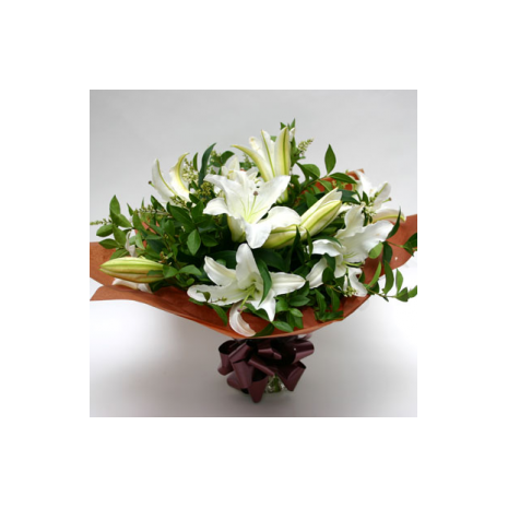 white lilies in a bouquet Delivery To Philippines