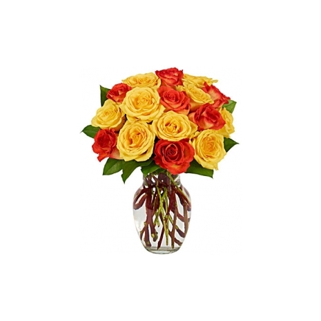 Yellow & Orange Rose Bouquet Send To Philippines