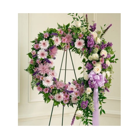 Luxurious Purple Wreath Send To Philippines