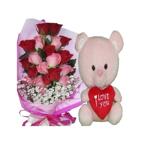 Flowers & Bear Delivery To Philippines