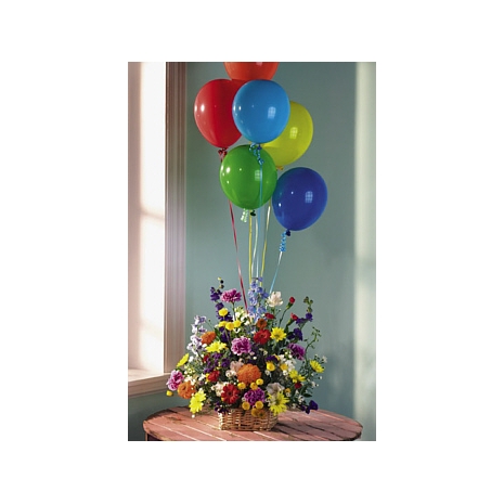 balloons with assorted daisies Send To manila