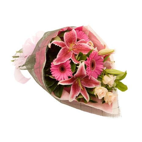 send pink flowers bouquet in philippines