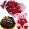 buy roses bouquet with cake bear philippines