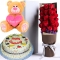 buy rose box fruit cake and bear to philippines