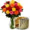 send roses vase with mango cake to philippines