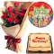 send red roses with mocha cake and balloon to philippines