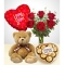 Roses Bouquet, Balloon , Teddy Bear To Philippines