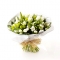 white Tulips and greenery Send To Philippines