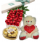 Roses Box,Ferrero Chocolate Box with White Love U Bear Send To Philippines